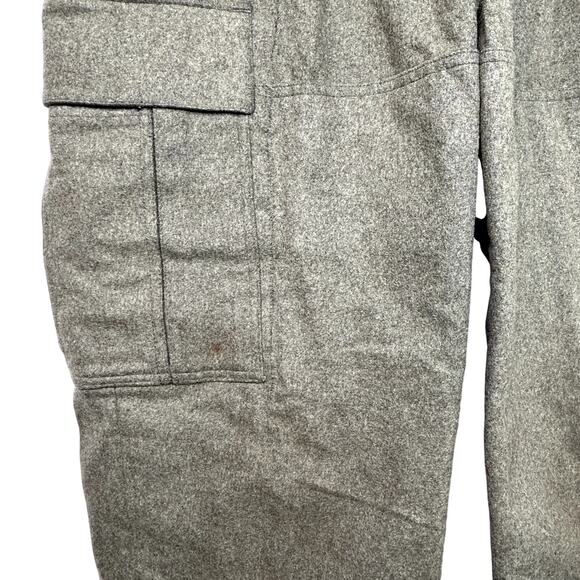 Vintage German Military Army Wool Cargo Field Pants Mens 36 x 27 Double Front - Picture 2 of 7